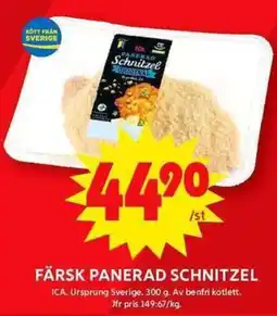 ICA Maxi Färsk panerad schnitzel erbjuda