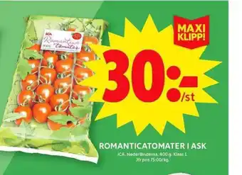 ICA Maxi Romanticatomater i ask erbjuda