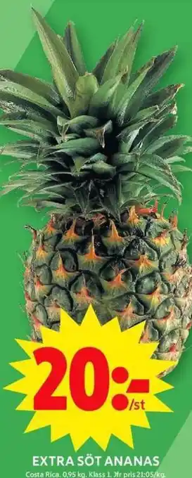 ICA Maxi Extra söt ananas erbjuda
