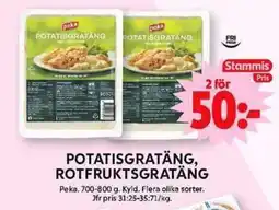 ICA Maxi Potatisgratäng, rotfruktsgratäng erbjuda
