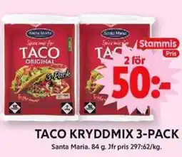 ICA Maxi Taco kryddmix 3-pack erbjuda