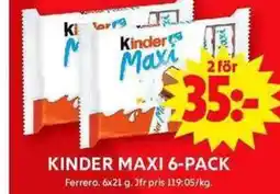 ICA Maxi Kinder maxi erbjuda