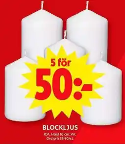 ICA Maxi Blockljus erbjuda