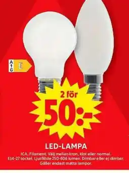 ICA Maxi LED-Lampa erbjuda