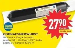Willys GARANT Cognacsmedwurst erbjuda