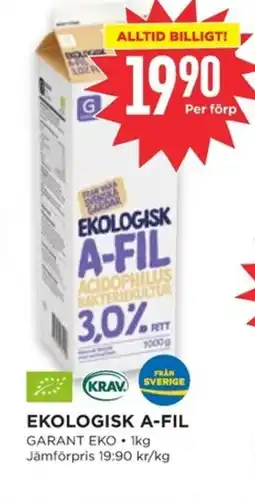 Willys GARANT Ekologisk a-fil erbjuda
