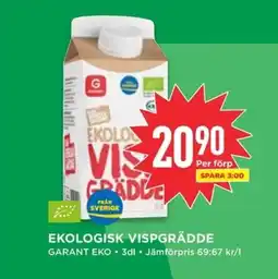 Willys GARANT Ekologisk vispgrädde erbjuda