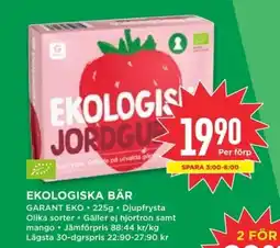 Willys GARANT Ekologiska bär erbjuda