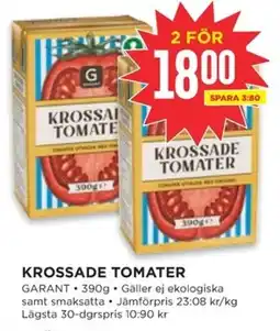 Willys GARANT Krossade tomater erbjuda