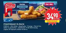 Willys Findus Fiskpinnar 15-pack erbjuda