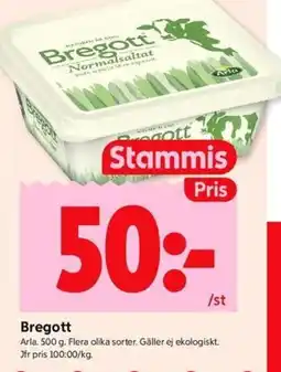 ICA Kvantum ARLA Bregott erbjuda
