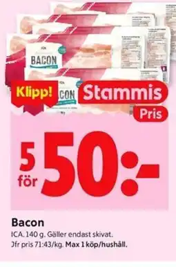 ICA Kvantum ICA Bacon erbjuda