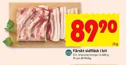 ICA Kvantum Färskt sidfläsk i bit erbjuda
