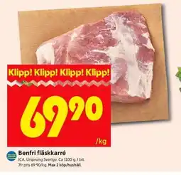ICA Kvantum Benfri fläskkarré erbjuda