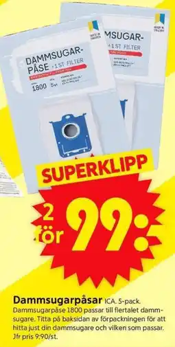 ICA Supermarket ICA Dammsugarpåsar erbjuda
