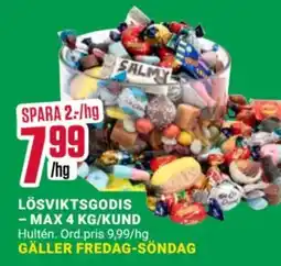 ÖoB Lösviktsgodis -max 4 kg/kund erbjuda