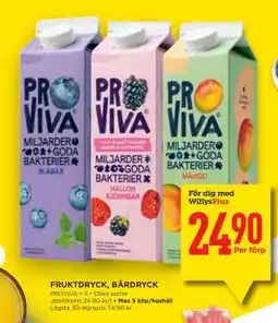 Willys FRUKTDRYCK, BÄRDRYCK erbjuda