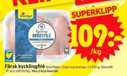 ICA Supermarket Färsk Kycklingfilé erbjuda