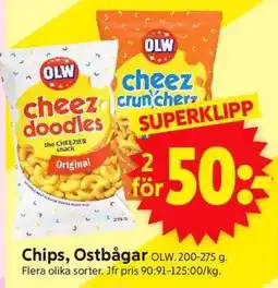 ICA Supermarket CHIPS, OSTBÅGAR erbjuda
