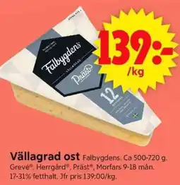 ICA Supermarket Vällagrad ost erbjuda