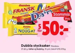 ICA Supermarket Dubbla stycksaker Marabou erbjuda
