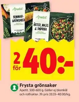 ICA Supermarket Frysta Grönsaker erbjuda