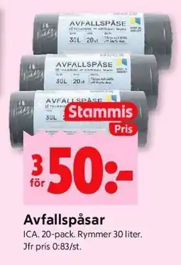 ICA Supermarket Avfallspåsar erbjuda