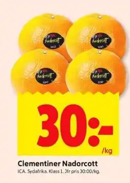 ICA Supermarket Clementiner Nadorcott erbjuda