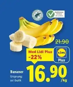 Lidl Bananer erbjuda