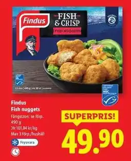 Lidl Findus Fish nuggets erbjuda