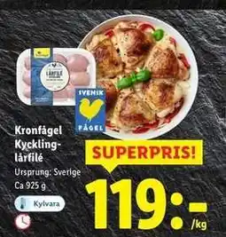Lidl Kronfågel Kycklinglårfilé erbjuda
