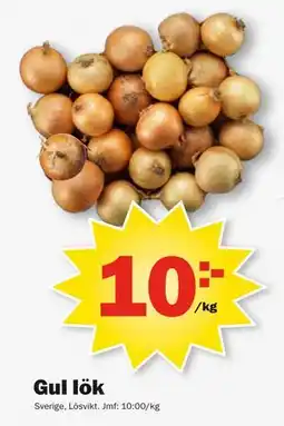 Pekås Gul lök, SEK 10 erbjuda
