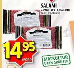 Matvärlden Tensta SALAMI, SEK 14.95 erbjuda