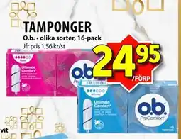 Matvärlden Tensta TAMPONGER, SEK 24.95 erbjuda