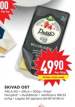 Willys SKIVAD OST, SEK 49.9 erbjuda