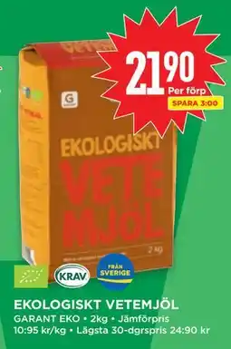 Willys EKOLOGISKT VETEMJÖL, SEK 21.9 erbjuda
