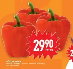 Willys RÖD PAPRIKA, SEK 29.9 erbjuda