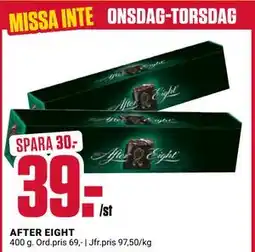 ÖoB AFTER EIGHT, SEK 39 erbjuda
