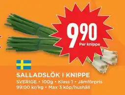 Willys SALLADSLÖK I KNIPPE, SEK 9.9 erbjuda