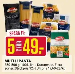 ÖoB MUTLU PASTA, SEK 49 erbjuda