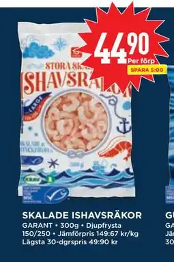 Willys SKALADE ISHAVSRÄKOR, SEK 44.9 erbjuda