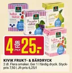 ÖoB KIVIK FRUKT- & BÄRDRYCK, SEK 25 erbjuda