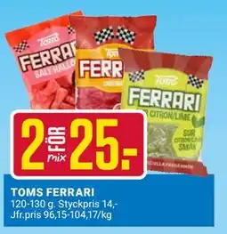 ÖoB TOMS FERRARI, SEK 25 erbjuda