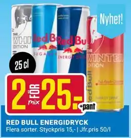 ÖoB RED BULL ENERGIDRYCK, SEK 25 erbjuda