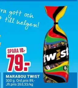 ÖoB MARABOU TWIST, SEK 79 erbjuda