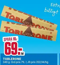 ÖoB TOBLERONE, SEK 69 erbjuda