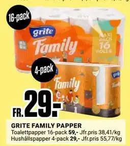 ÖoB GRITE FAMILY PAPPER erbjuda