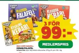 Coop Daglivs KEBAB/FALAFEL, Medlemspris erbjuda