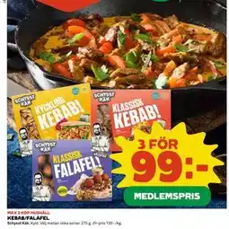 Coop Daglivs KEBAB/FALAFEL, Medlemspris erbjuda