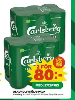 Coop Daglivs ALKOHOLFRI ÖL 6-PACK, Medlemspris erbjuda